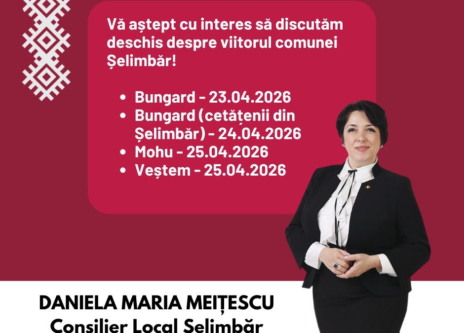Invitație la dialog deschis pentru locuitorii comunei Șelimbăr